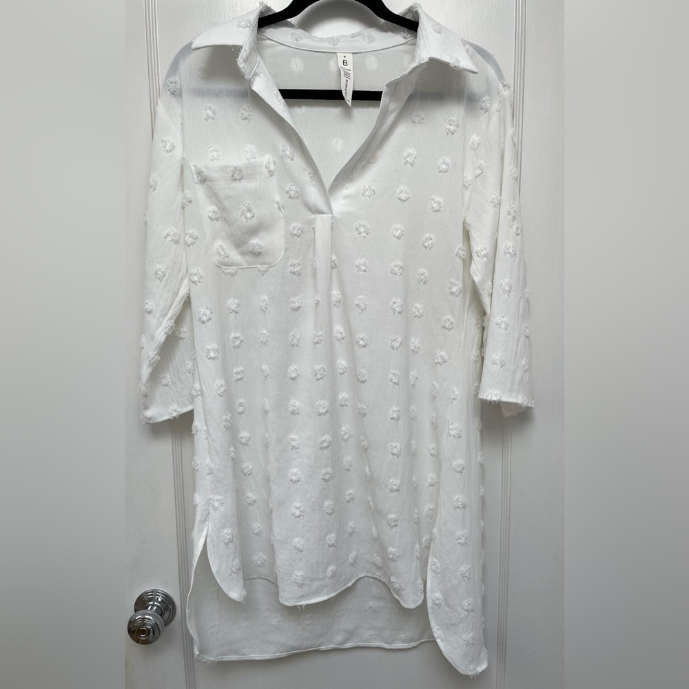 White Swimsuit Cover-up